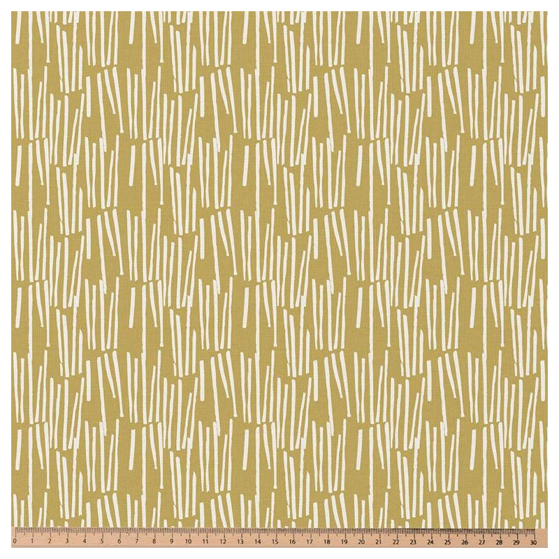 Printed Cotton LEKKER Ochre / White